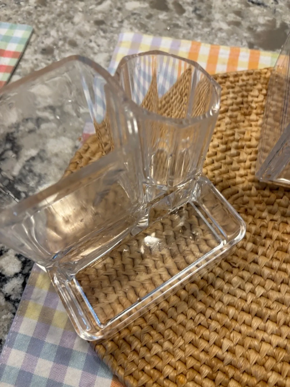 Clear Acrylic Bathroom Organizer Set - Transparent Bath Storage 3 piece